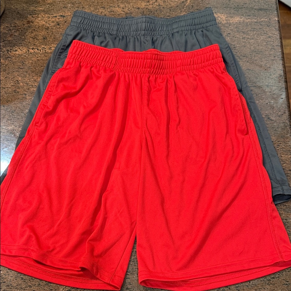 Lot of 2 Cat & Jack Shorts - Gray & Red - Sz 10/12